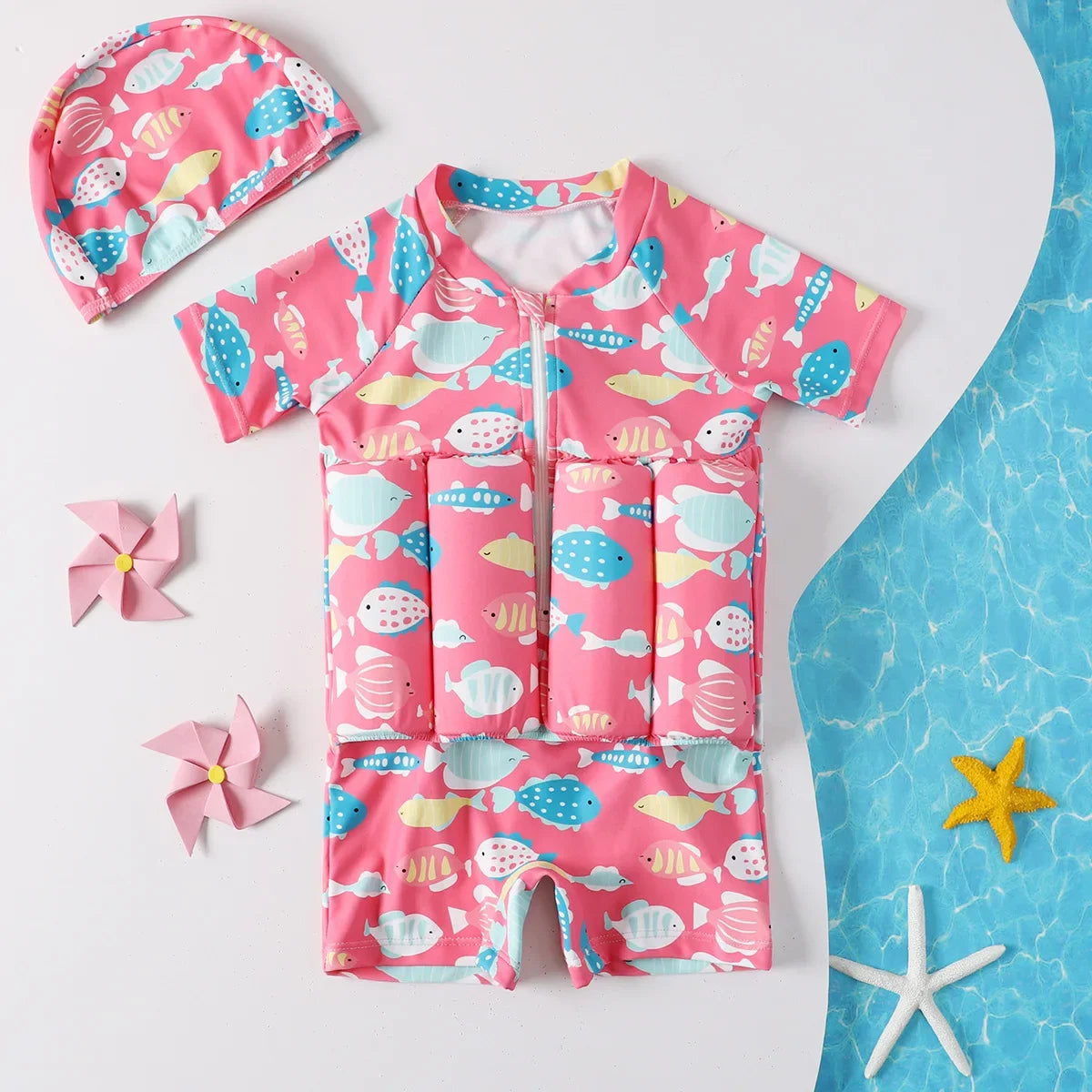 Sunnycub Buoyancy Swimsuit - Pink Whale
