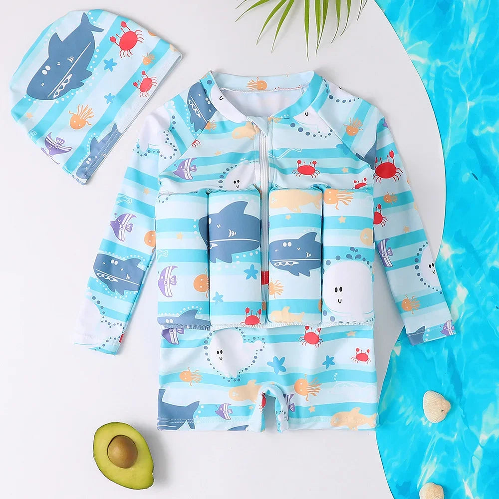 Sunnycub Buoyancy Swimsuit - Blue Fish